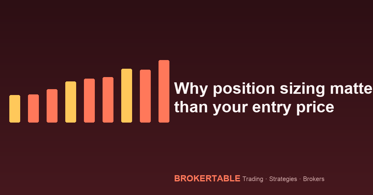 Why position sizing matters more than your entry price