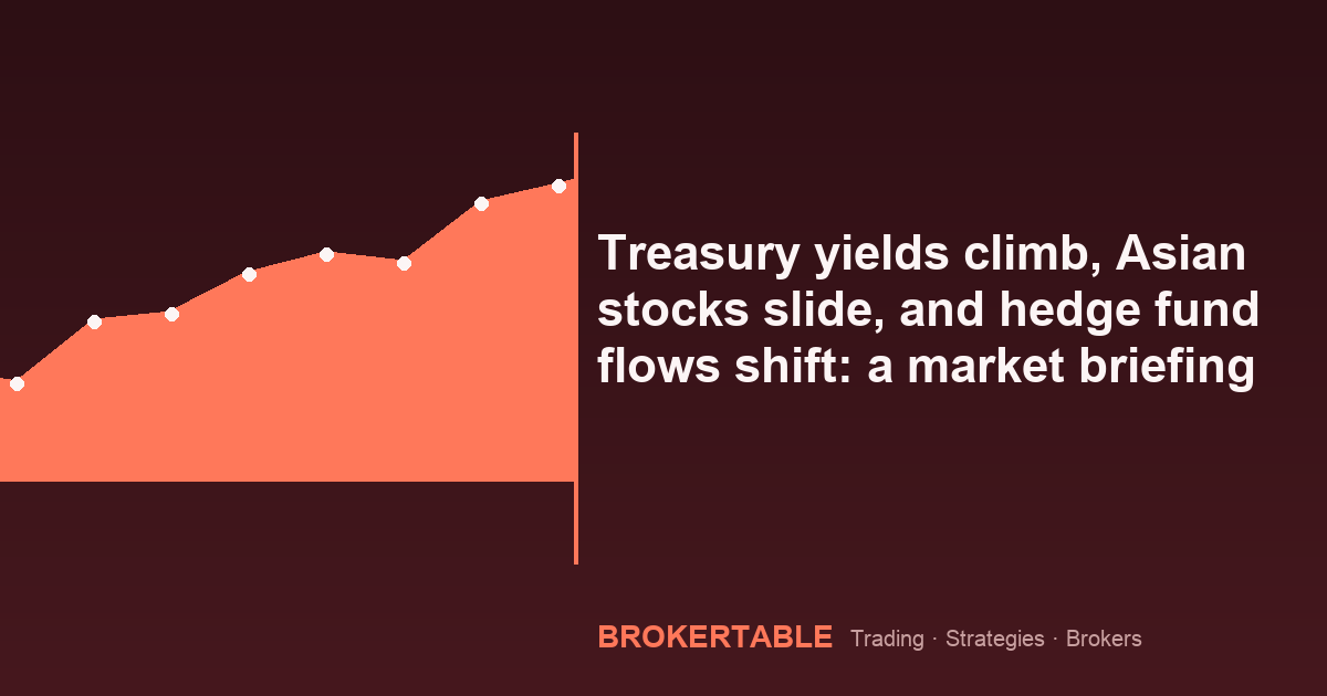Treasury yields climb, Asian stocks slide, and hedge fund flows shift: a market briefing